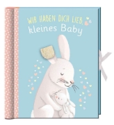 Buchcover und Innenansicht für das Buch: Babyalbum - Wir haben dich lieb, kleines Baby