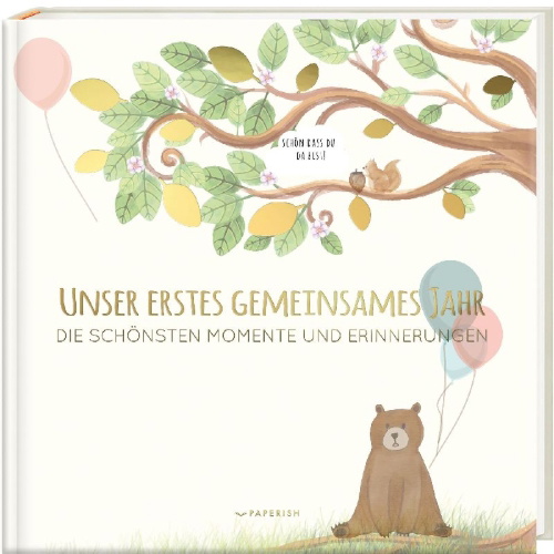 Buchcover und Innenansicht für das Buch: Babyalbum - UNSER ERSTES GEMEINSAMES JAHR