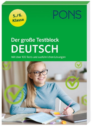 Buchcover und Innenansicht für das Buch: PONS Der große Testblock Deutsch 5./6. Klasse