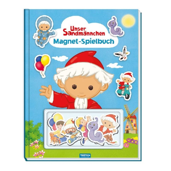 Buchcover und Innenansicht für das Buch: Trötsch Unser Sandmännchen Magnet-Spielbuch Pappenbuch mit Magneten