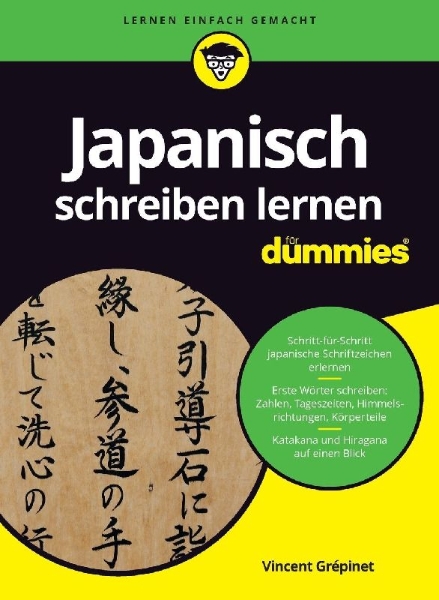 Buchcover und Innenansicht für das Buch: Japanisch schreiben lernen für Dummies