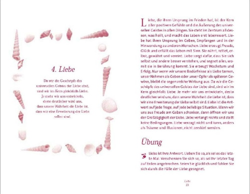Buchcover und Innenansicht für das Buch: 100 Geheimnisse der Liebe - Geschenke zur Heilung der Herzen und zur Vermehrung des Glücks