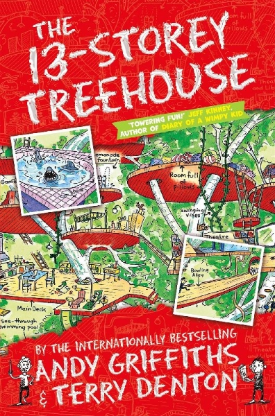 Buchcover und Innenansicht für das Buch: The 13-Storey Treehouse