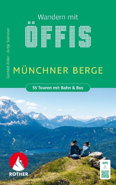 Buchcover und Innenansicht für das Buch: Wandern mit Öffis Münchner Berge