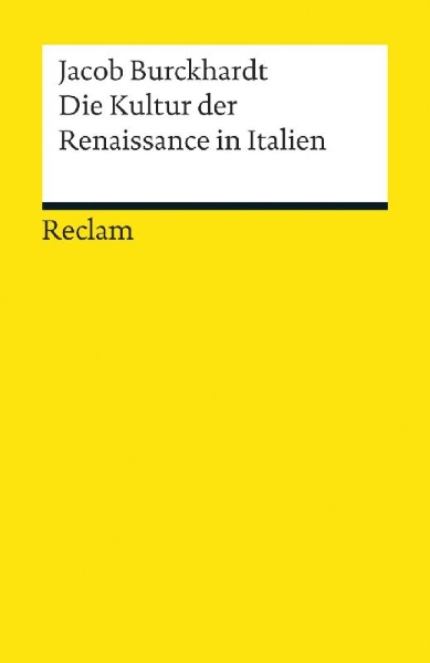 Buchcover und Innenansicht für das Buch: Die Kultur der Renaissance in Italien