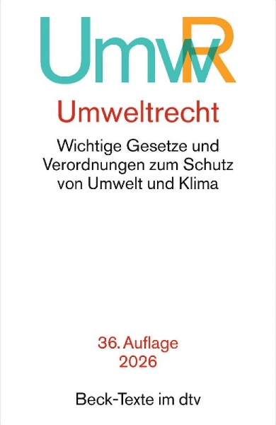 Buchcover und Innenansicht für das Buch: Umweltrecht. UmwR