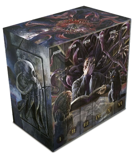 Buchcover und Innenansicht für das Buch: H. P. Lovecraft - Das Gesamtwerk im Schuber