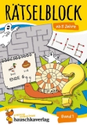 Buchcover und Innenansicht für das Buch: Rätselblock ab 8 Jahre, Band 1, A5-Block