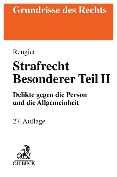 Buchcover und Innenansicht für das Buch: Strafrecht Besonderer Teil II