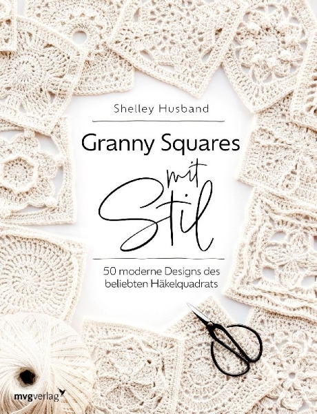 Buchcover und Innenansicht für das Buch: Granny Square Flair