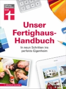 Buchcover und Innenansicht für das Buch: Unser Fertighaus-Handbuch
