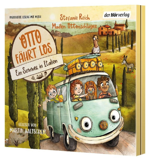 Buchcover und Innenansicht für das Buch: Otto fährt los - Ein Sommer in Italien