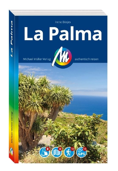 Buchcover und Innenansicht für das Buch: MICHAEL MÜLLER REISEFÜHRER La Palma