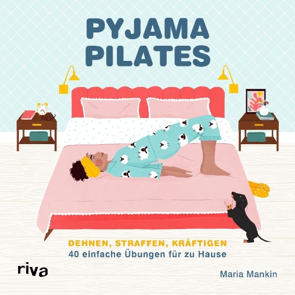 Buchcover und Innenansicht für das Buch: Pyjama-Pilates