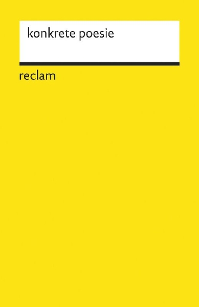 Buchcover und Innenansicht für das Buch: konkrete poesie