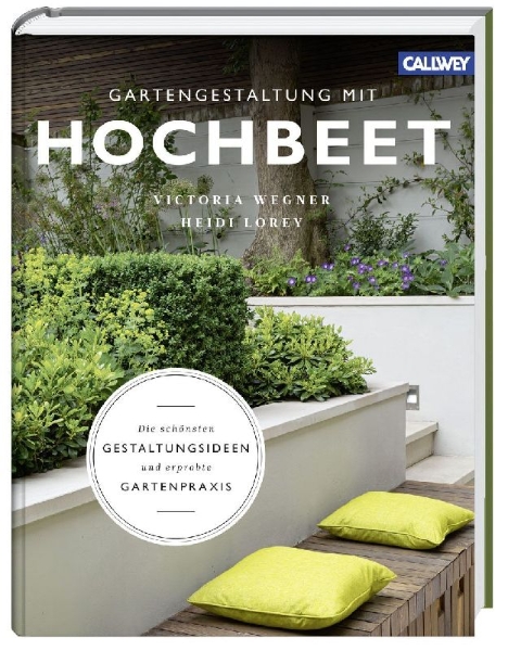 Buchcover und Innenansicht für das Buch: Gartengestaltung mit Hochbeet
