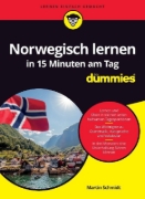 Buchcover und Innenansicht für das Buch: Norwegisch lernen in 15 Minuten am Tag für Dummies