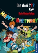 Buchcover und Innenansicht für das Buch: Die drei ??? Kids, Dein Geburtstag