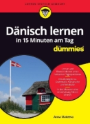 Buchcover und Innenansicht für das Buch: Dänisch lernen in 15 Minuten am Tag für Dummies