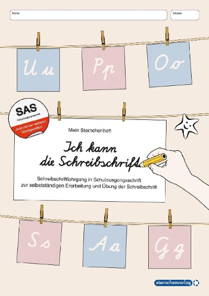 Buchcover und Innenansicht für das Buch: Ich kann die Schreibschrift in SAS