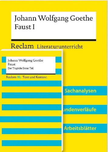 Buchcover und Innenansicht für das Buch: Paket für Lehrkräfte 'Johann Wolfgang Goethe: Faust. Der Tragödie Erster Teil' (Textausgabe und Lehrerband). 2 Bände eingeschweißt