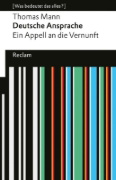 Buchcover und Innenansicht für das Buch: Deutsche Ansprache. Ein Appell an die Vernunft