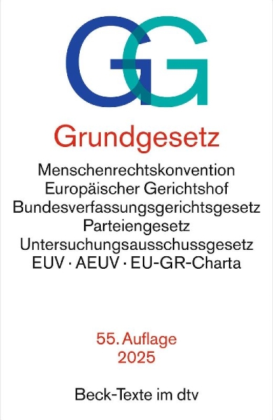 Buchcover und Innenansicht für das Buch: Grundgesetz. GG
