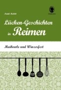 Buchcover und Innenansicht für das Buch: Maibowle und Winzerfest - Lücken-Geschichten in Reimen für Senioren