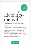 Buchcover und Innenansicht für das Buch: Lieblingsmensch (Substantiv, m)