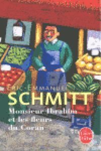 Buchcover und Innenansicht für das Buch: Monsieur Ibrahim et les fleurs du Coran