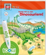 Buchcover und Innenansicht für das Buch: BOOKii® WAS IST WAS Junior Komm mit zu den Dinosauriern!