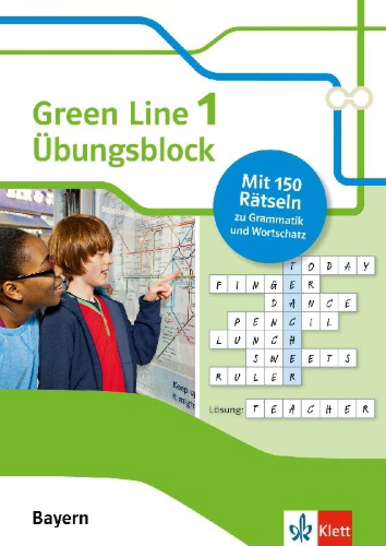 Buchcover und Innenansicht für das Buch: Green Line 1 Bayern Klasse 5 - Übungsblock zum Schulbuch
