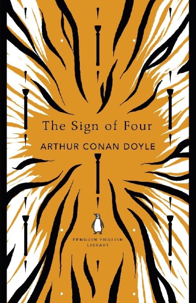 Buchcover und Innenansicht für das Buch: The Sign of Four. Penguin English Library Edition