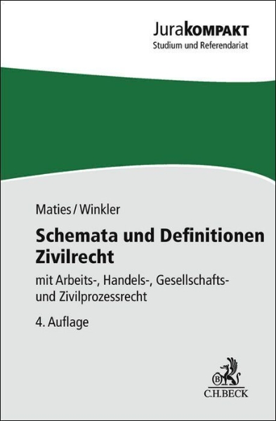 Buchcover und Innenansicht für das Buch: Schemata und Definitionen Zivilrecht