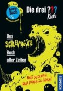 Buchcover und Innenansicht für das Buch: Die drei ??? Kids, Das schleimigste Buch aller Zeiten