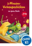 Buchcover und Innenansicht für das Buch: 3-Minuten-Vorlesegeschichten zur guten Nacht