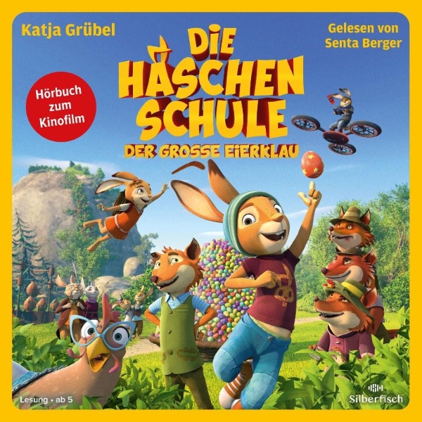 Buchcover und Innenansicht für das Buch: Die Häschenschule - Der große Eierklau