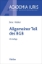 Buchcover und Innenansicht für das Buch: Allgemeiner Teil des BGB