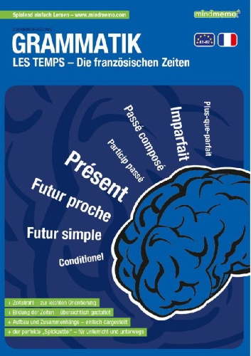 Buchcover und Innenansicht für das Buch: mindmemo Lernfolder - Les temps - Die französischen Zeiten - Zusammenfassung