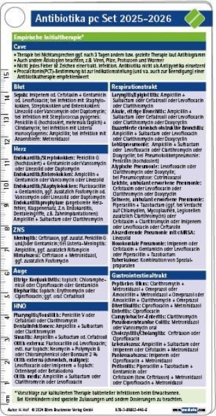 Buchcover und Innenansicht für das Buch: Antibiotika pocketcard Set 2025-26