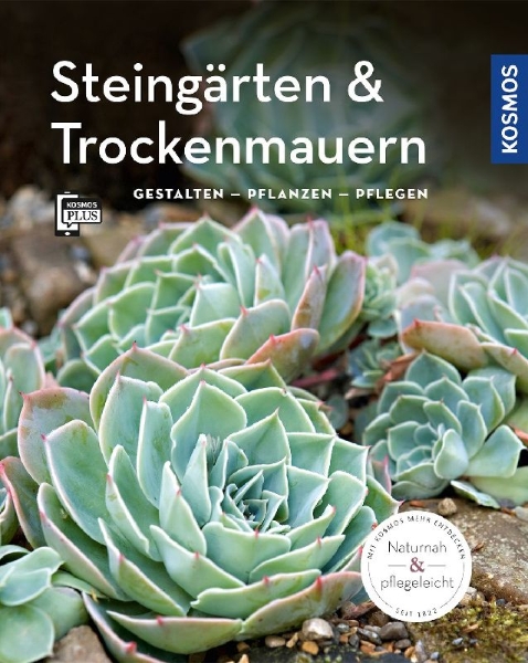 Buchcover und Innenansicht für das Buch: Steingärten und Trockenmauern (Mein Garten)