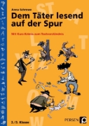 Buchcover und Innenansicht für das Buch: Dem Täter lesend auf der Spur