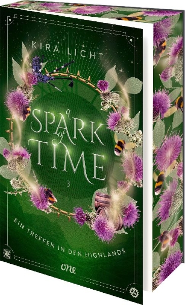 Buchcover und Innenansicht für das Buch: A Spark of Time - Ein Treffen in den Highlands