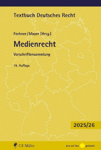 Buchcover und Innenansicht für das Buch: Medienrecht