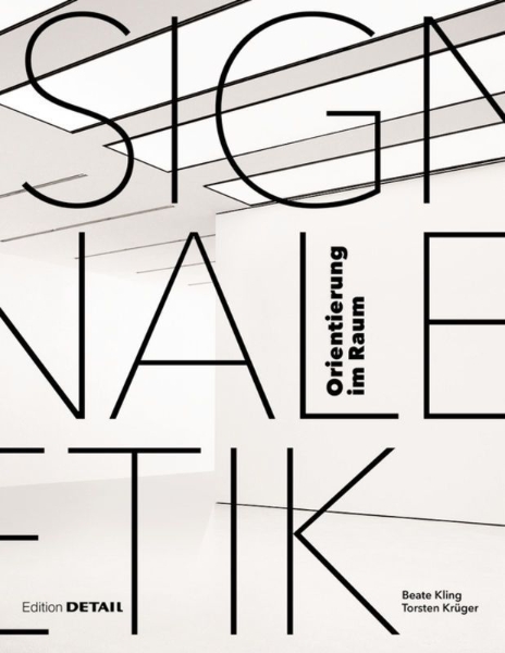 Buchcover und Innenansicht für das Buch: Signaletik - Orientierung im Raum