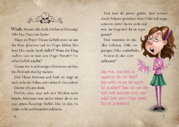 Buchcover und Innenansicht für das Buch: Das kleine Böse Buch 2
