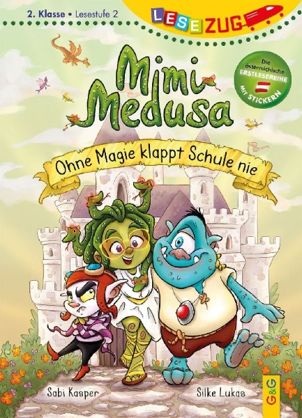 Buchcover und Innenansicht für das Buch: LESEZUG/2. Klasse - Lesestufe 2: Mimi Medusa - Ohne Magie klappt Schule nie