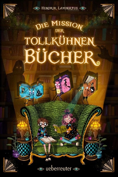 Buchcover und Innenansicht für das Buch: Die Mission der tollkühnen Bücher