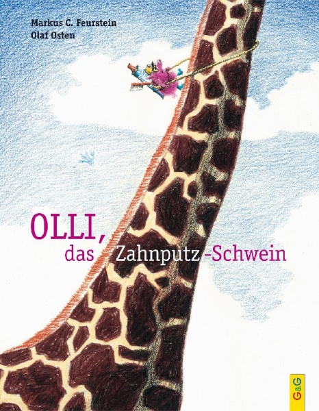 Buchcover und Innenansicht für das Buch: Olli, das Zahnputz-Schwein