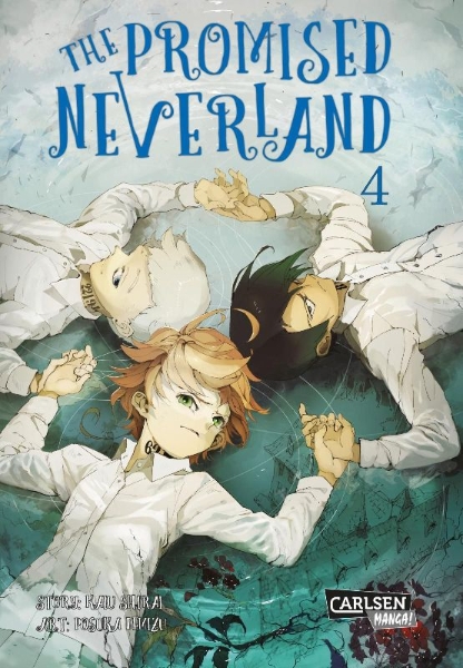 Buchcover und Innenansicht für das Buch: Yakusoku no Neverland